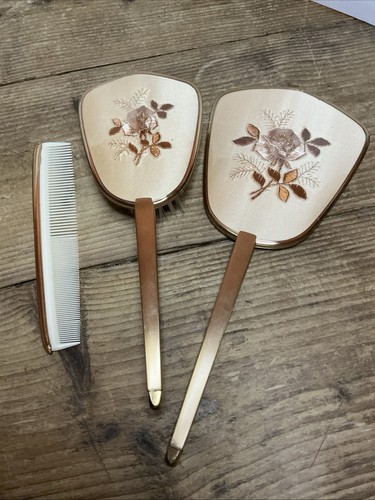 Vintage petit point vanity set - petit,