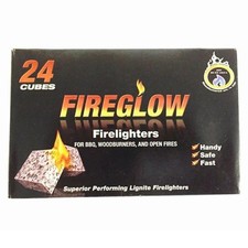 Fireglow Firelighters 24 Cubes Fire Lighters For BBQ Barbecue,Wood Burner,Fire
