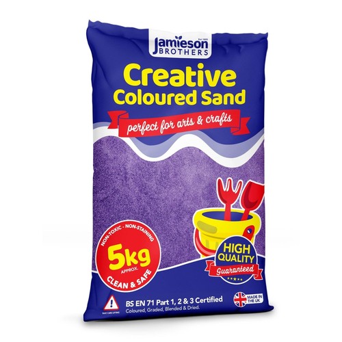 Purple coloured dry play - play, sand
