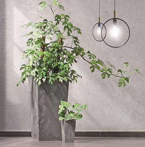 Square tall concrete effect - tall,