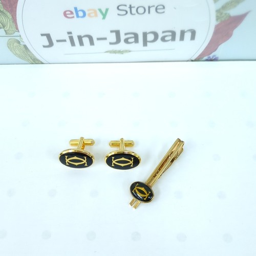 Cartier cufflinks tie clip set - cartier,