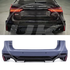 REAR BUMPER ABT STYLE RS6 LOOK PRIMER FINISH DIFFUSER FOR AUDI A6 AVANT C8 19-24