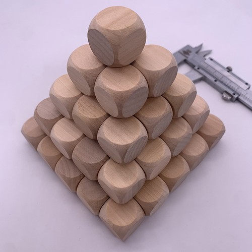 Blank wooden dice set - wooden,