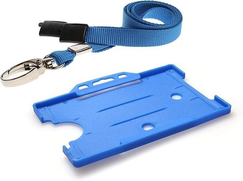 Blue lanyard neck strap with - neck,