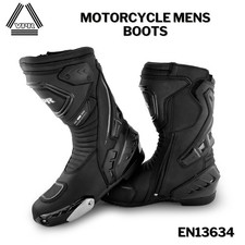 Men Motorcycle Leather Boots
