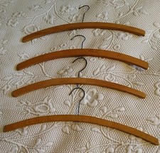 4 Vintage Wooden Coat Hangers