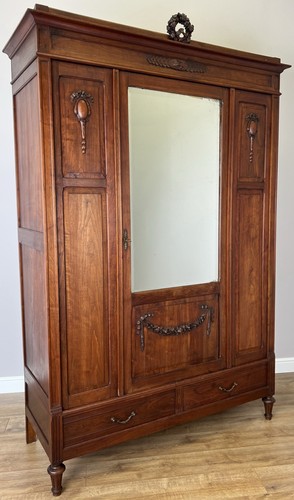 Wardrobe antique french walnut - wardrobe,