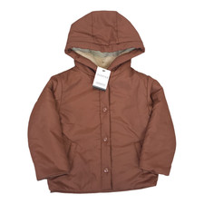 Primark Kids Parka Jacket Coat Sherpa Lined Pink Age 4-5 Hooded Pockets Childs