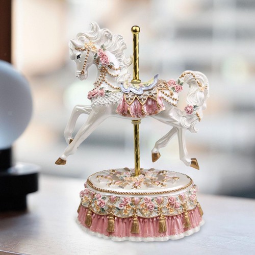Music box carousel horse - box,