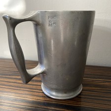 Antique Pewter Pint Tankard Great Britain Ale/Beer 