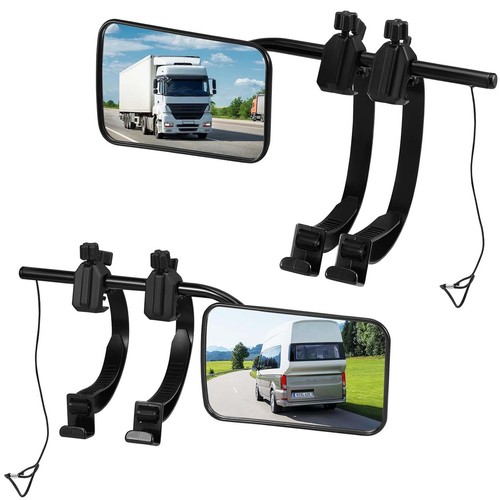 Flat caravan towing mirrors - 2x,