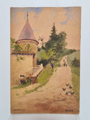 Original watercolor chamelet - watercolor,