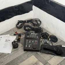 Alto 5-Channel Compact Professional DJ Mixer Mains Adaptor Microphone Cables