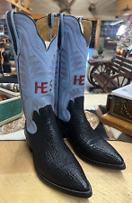 Paul Bond Boots Black Genuine Shark US Men 9 1/2D Custom Vibram Rubber Outsole