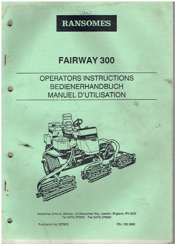 Ransomes fairway 300 - 300, ride-on
