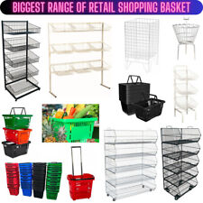 Retail Shop Supermarkets Stacking Shopping Baskets Metal Plastic Retail Display.