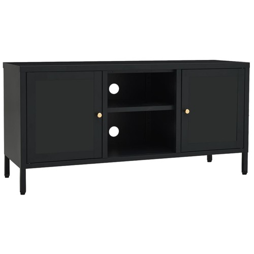 Cabinet steel glass stereo - steel&glass,