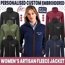 Personalised Embroidered Premier Women’s artisan fleece jacket Two-Way Zipper