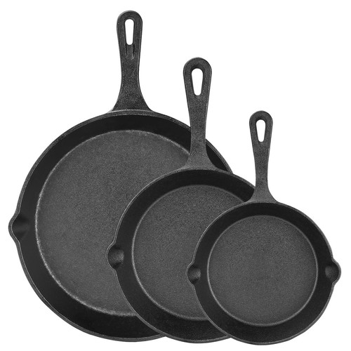 Set cast iron frying - of,