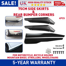 4x Universal 75cm Gloss Black