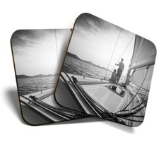 2 x Coasters (BW) - Sunset