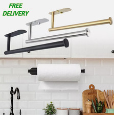 Kitchen Roll Paper Towel Holder Under Cabinet Self Adhesive-Wall Mounted Hanger