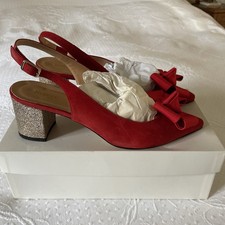 Russell Bromley ladies Red slingback evening shoes size 39