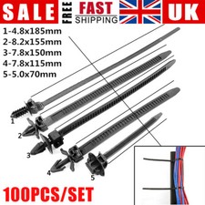 100Pc Car Line Cable Tie Clamp