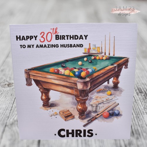 Personalised male snooker pool - personalised,