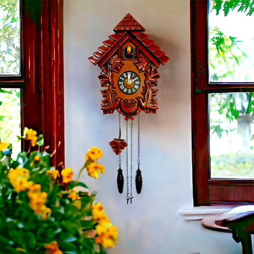Cuckoo clock wall wooden auto - clock,