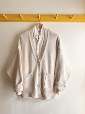 Babaa Spain No22 Cardigan Natural jumper cotton sweater knit top OS €355