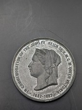 1887 Queen Victoria Golden Jubilee Medal Borough of Croydon Medallion 