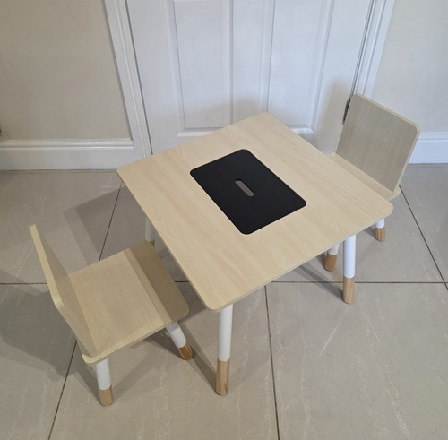 Kids wooden table - table, chairs