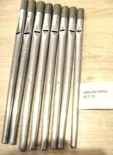 Eight church organ pipes - eight,