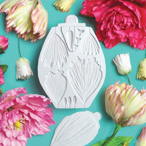 Peony flower silicone - peony, cake