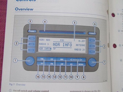 Volkswagen rcd 500 radio - 500, cd