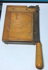 vintage small guillotine paper cutter