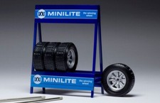Modellino auto Ixo SET 4 GOMME WHEELS MINI LITE SILVER scala 1:18 modellismo car