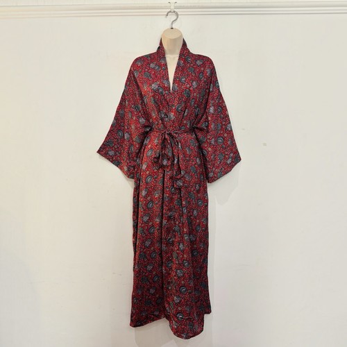 Long kimono robe deep red - |, &