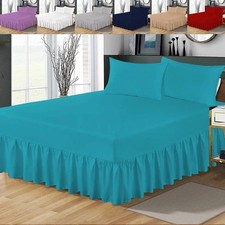 Extra Deep Valance Sheet Polycotton Bed Sheet Single Double King Super King Size