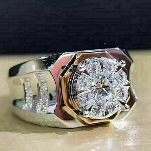 Men 14k white - gold, finish