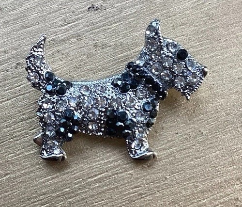 White metal diamante sparkly - metal,