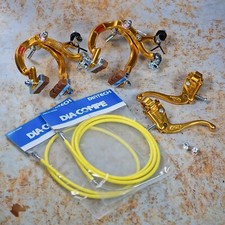 Dia-Compe MX-1000 / Tech-4 Complete Old School BMX Brake Set Front & Rear Gold