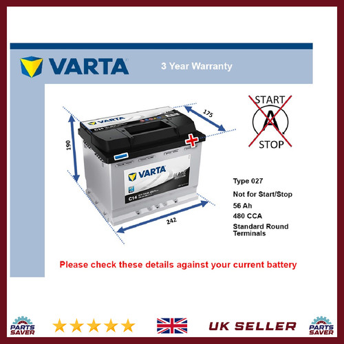 Battery fits mercedes a150 - mercedes,