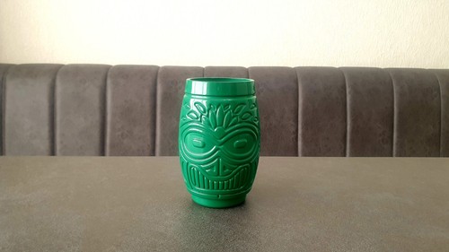 Green tiki glass hawaiian - tiki,