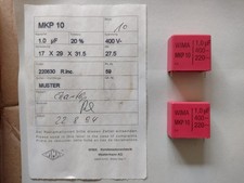 2pcs WIMA MKP 10 Polypropylene Radial Pulse Capacitor 1.0uF 400VDC 220VAC