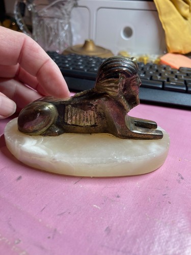 Vintage brass egyptian revival - egyptian,