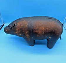 #SE4329# Vintage Dimitri Omersa Leather Pig Sculpture Design Furniture *RARE* READ