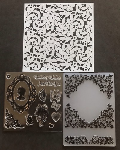 Flower frame cameo - , silhouette