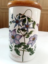 Portmeirion Botanic Garden very large storage jar 8.5 inches tall Clematis